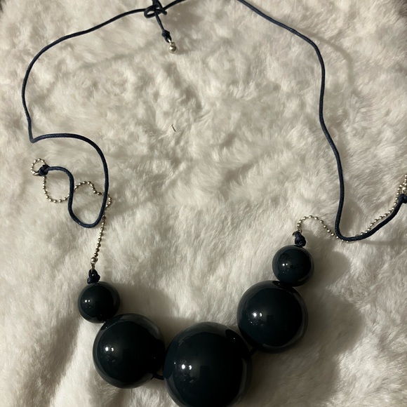 Pilgrim Dark Blue Beaded Necklace - Picture 4 of 4